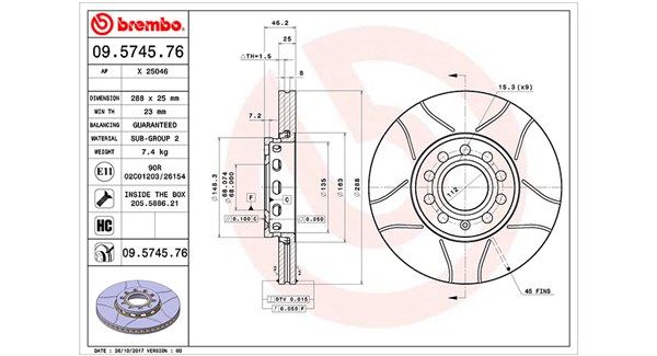 MAGNETI MARELLI Bremžu diski 360406001305